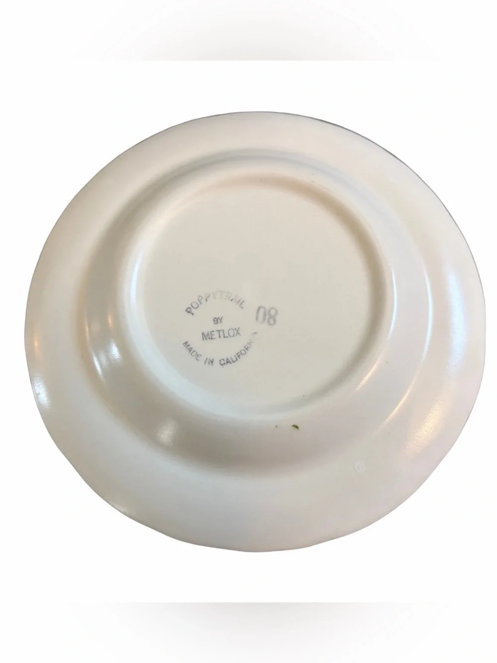 Vintage Mid-Century Metlox Poppytrail Sculptured Zinnia 6” Plates Set of (8)
